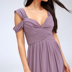 Lulus Make Me Move Dusty Purple Maxi Dress